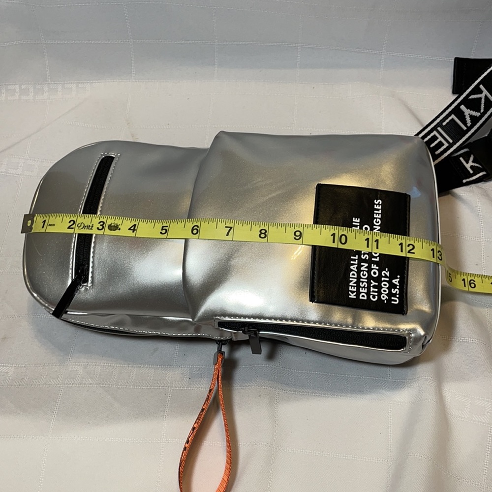 SOLD - NWT Kendall + Kylie One Strap Mini Backpack in Metallic Space Silver - Picture 7 of 9